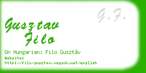 gusztav filo business card